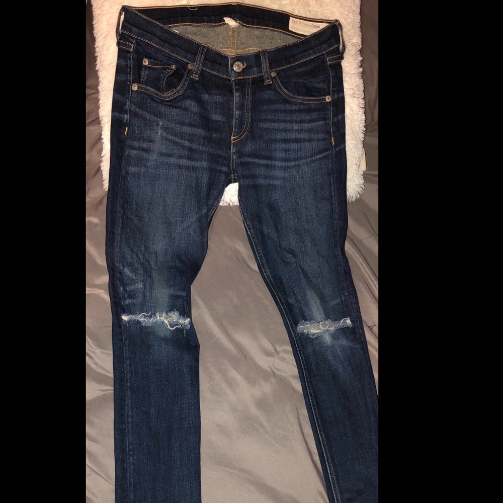 Rag and bone distressed skinny jeans